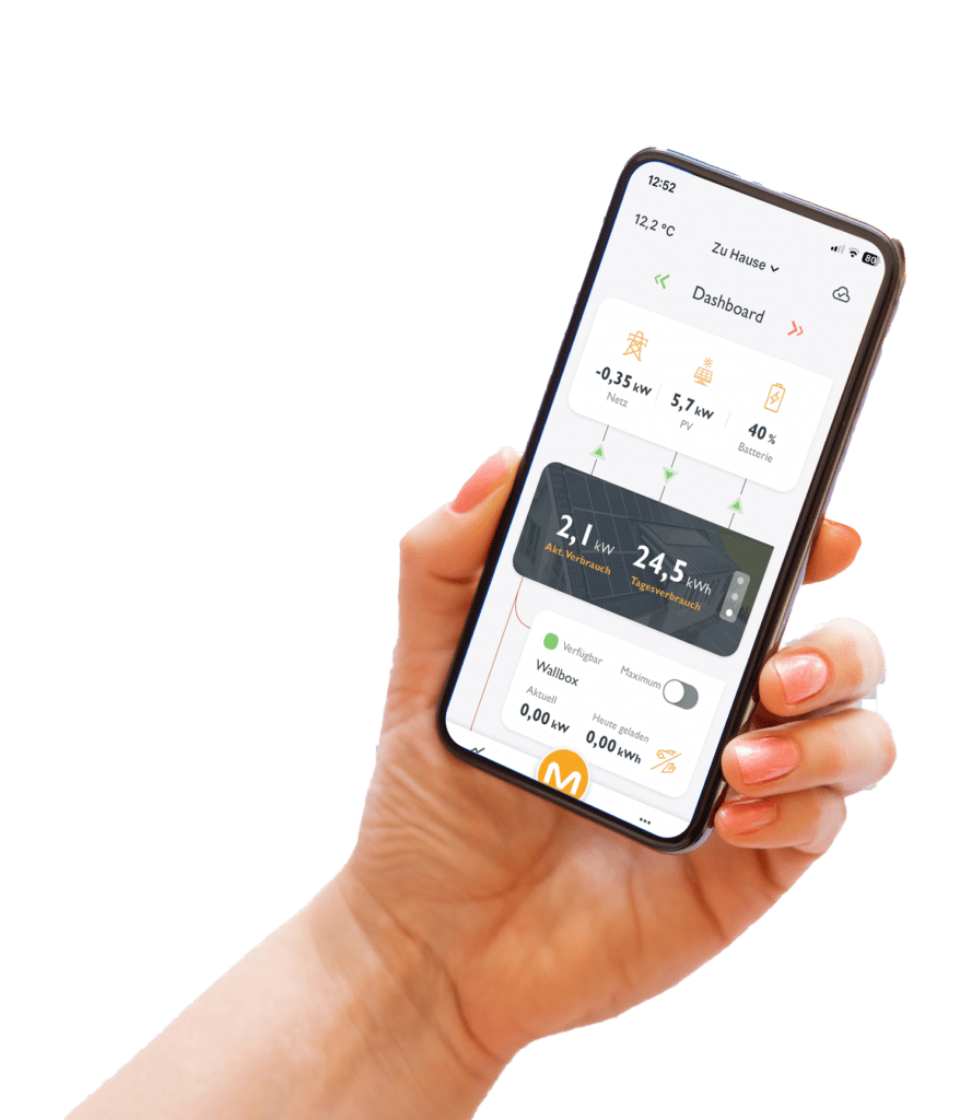 Das Dashboard der E-Smart-App